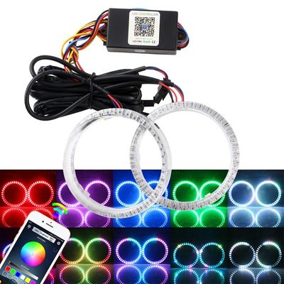 چراغ مه شکن بلوتوثی 80 میلی متری RGB رنگارنگ اتومبیل 95 میلی متری