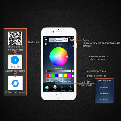 چراغ مه شکن بلوتوثی 80 میلی متری RGB رنگارنگ اتومبیل 95 میلی متری